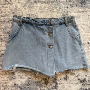 Princess Polly Denim Button-Up Mini Skort